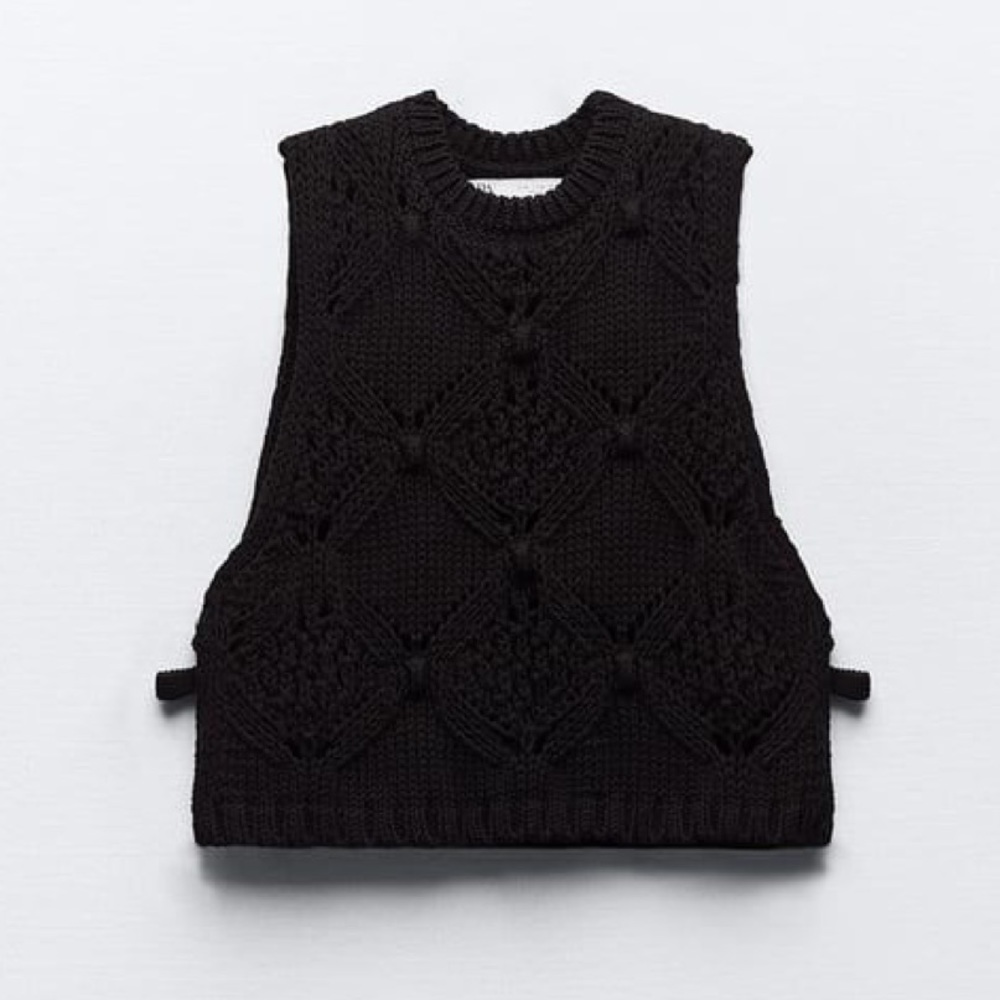 Zara sleeveless knitted sweater vest